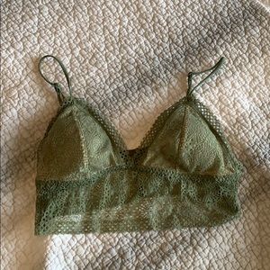 NWOT army green lace bralette
